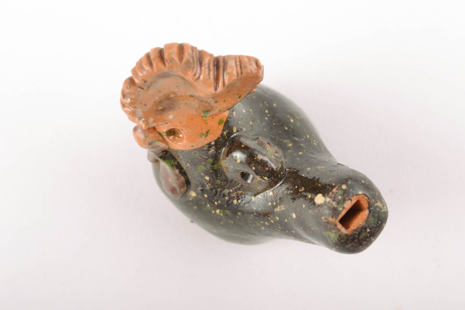 Sifflet en céramique en forme de coq fait main ethnique cadeau pour enfant photo 5