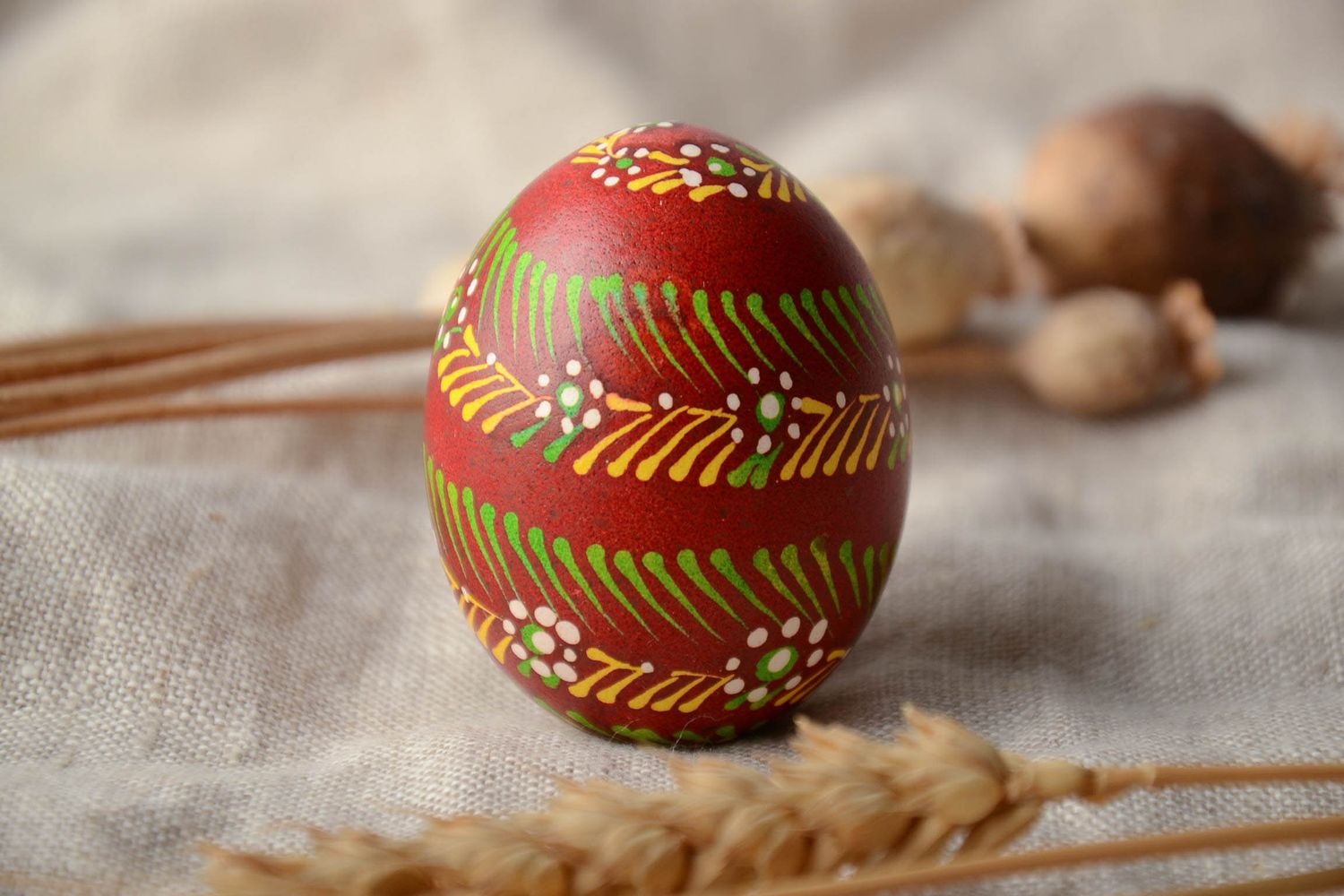 Расписное яйцо в лемковском стиле ручная работа  фото 1