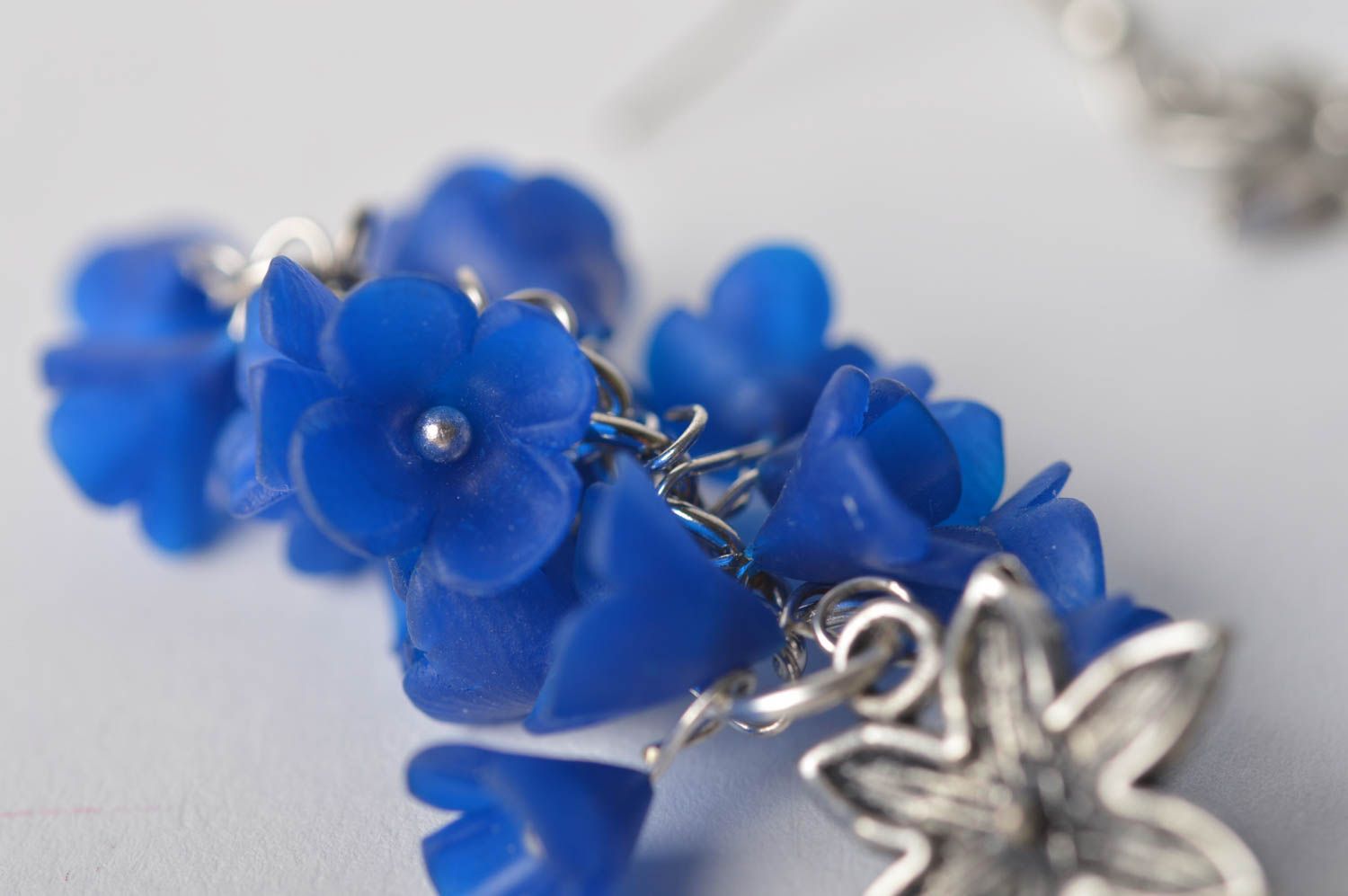 Cute handmade plastic earrings flower earrings beautiful jewellery gift ideas photo 4
