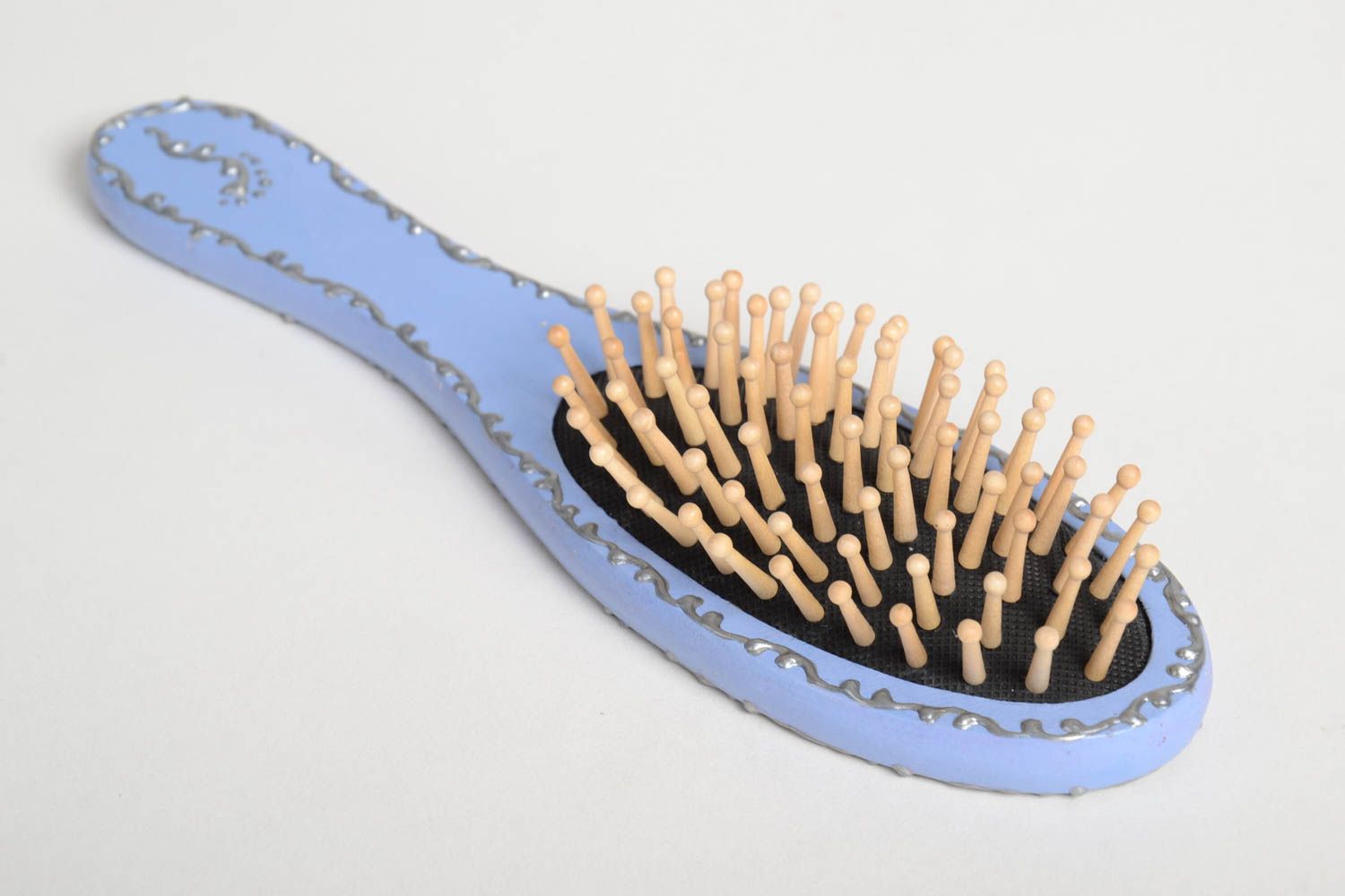 Handmade hairbrush with decoupage eco friendly hairbrush hair accessories photo 4