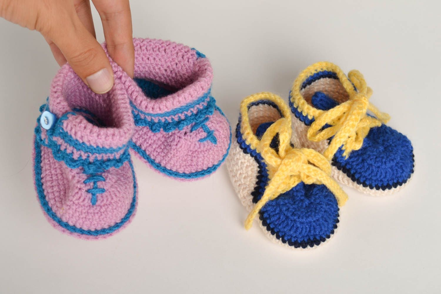 Пинетки кроссовки ручной работы красивые пинетки для малышей пинетки туфельки фото 5