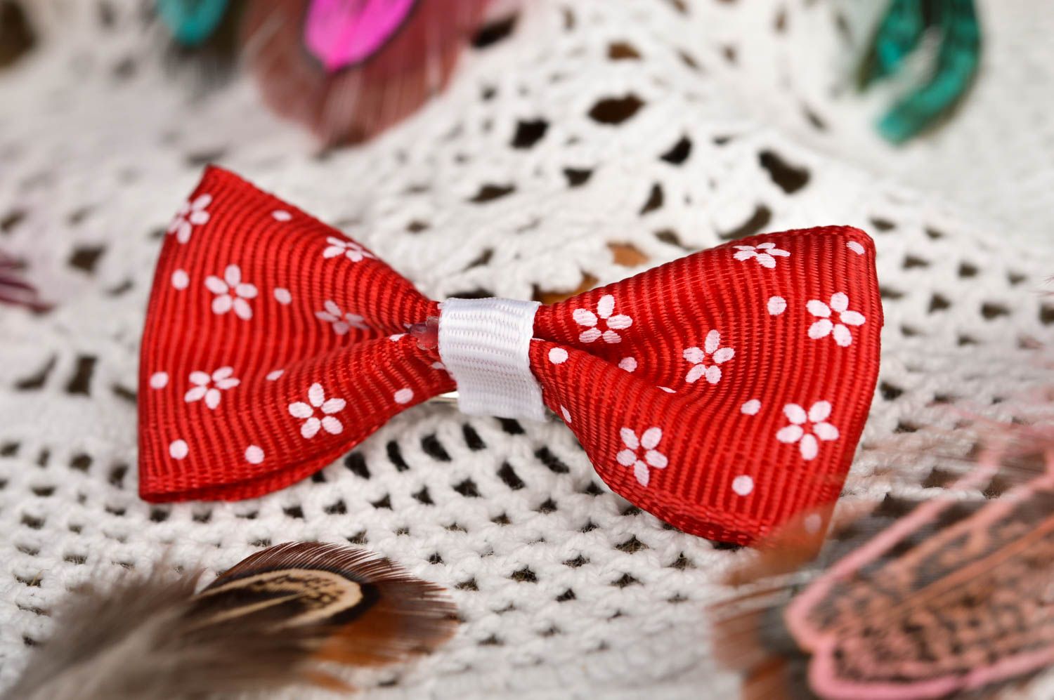 Hair bow handmade rep ribbon hair accessories hair clips barrettes for babies photo 1