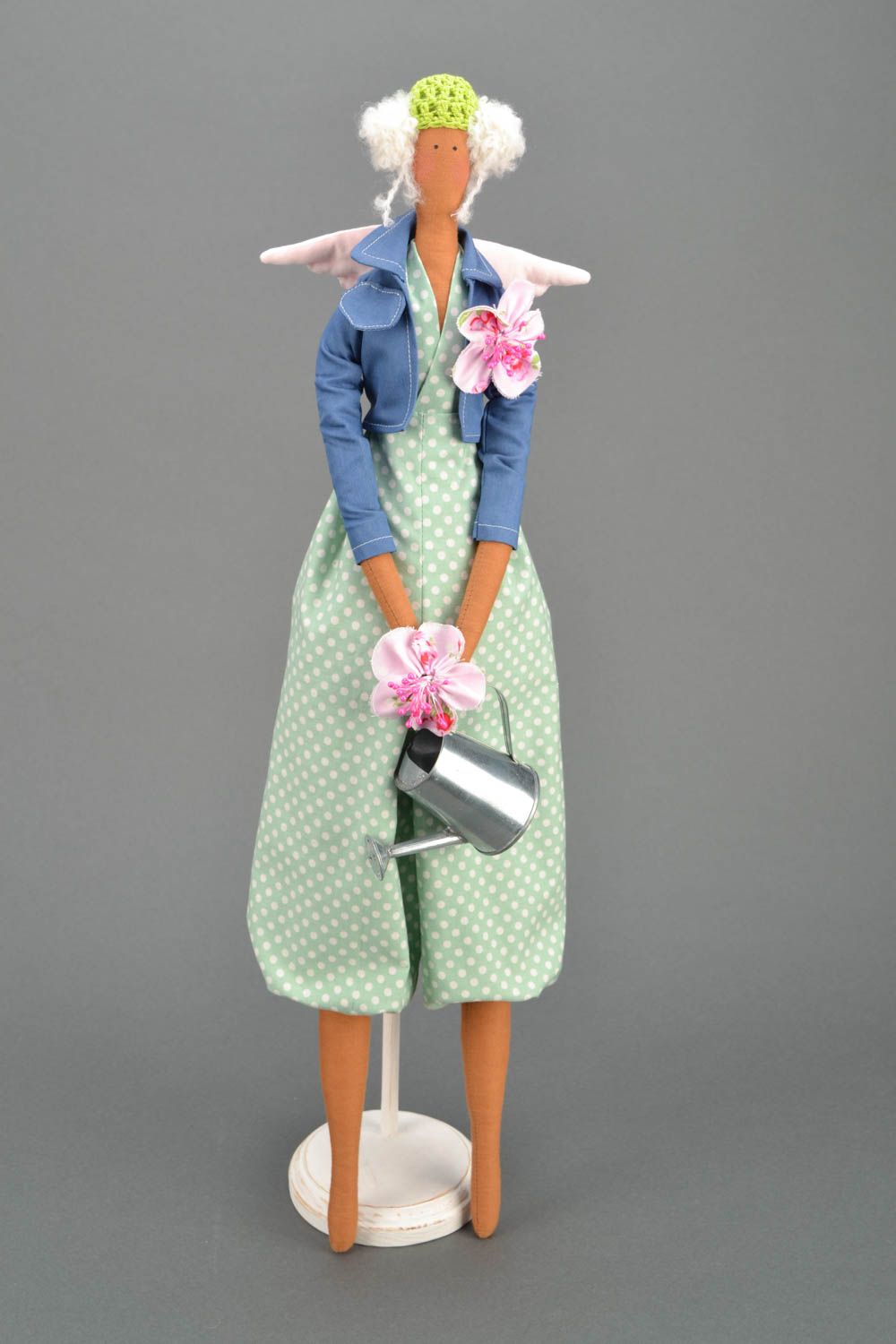 Handmade designer doll in dress photo 1