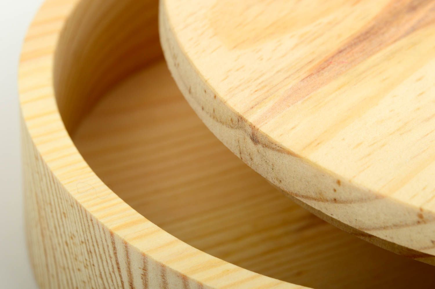 Handmade Schmuck Aufbewahrung Holz Schatulle runde Holzschatulle zum Bemalen  foto 5