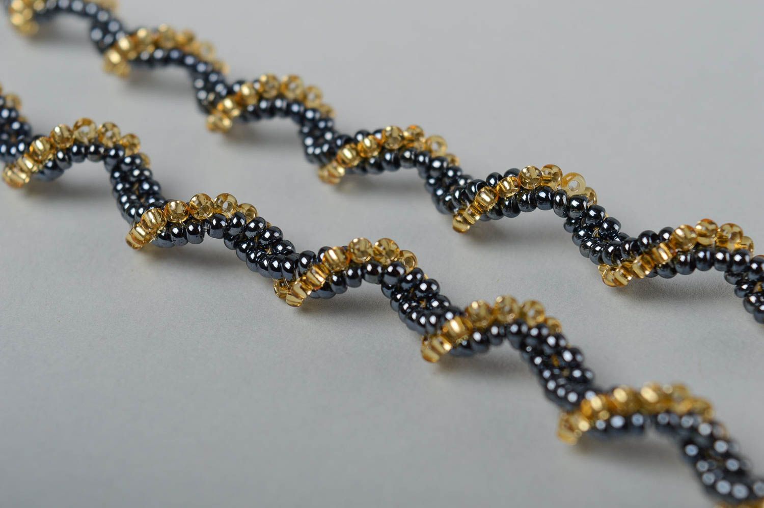 Handcraft necklace seed beads necklace designer accessories elegant bijouterie photo 4
