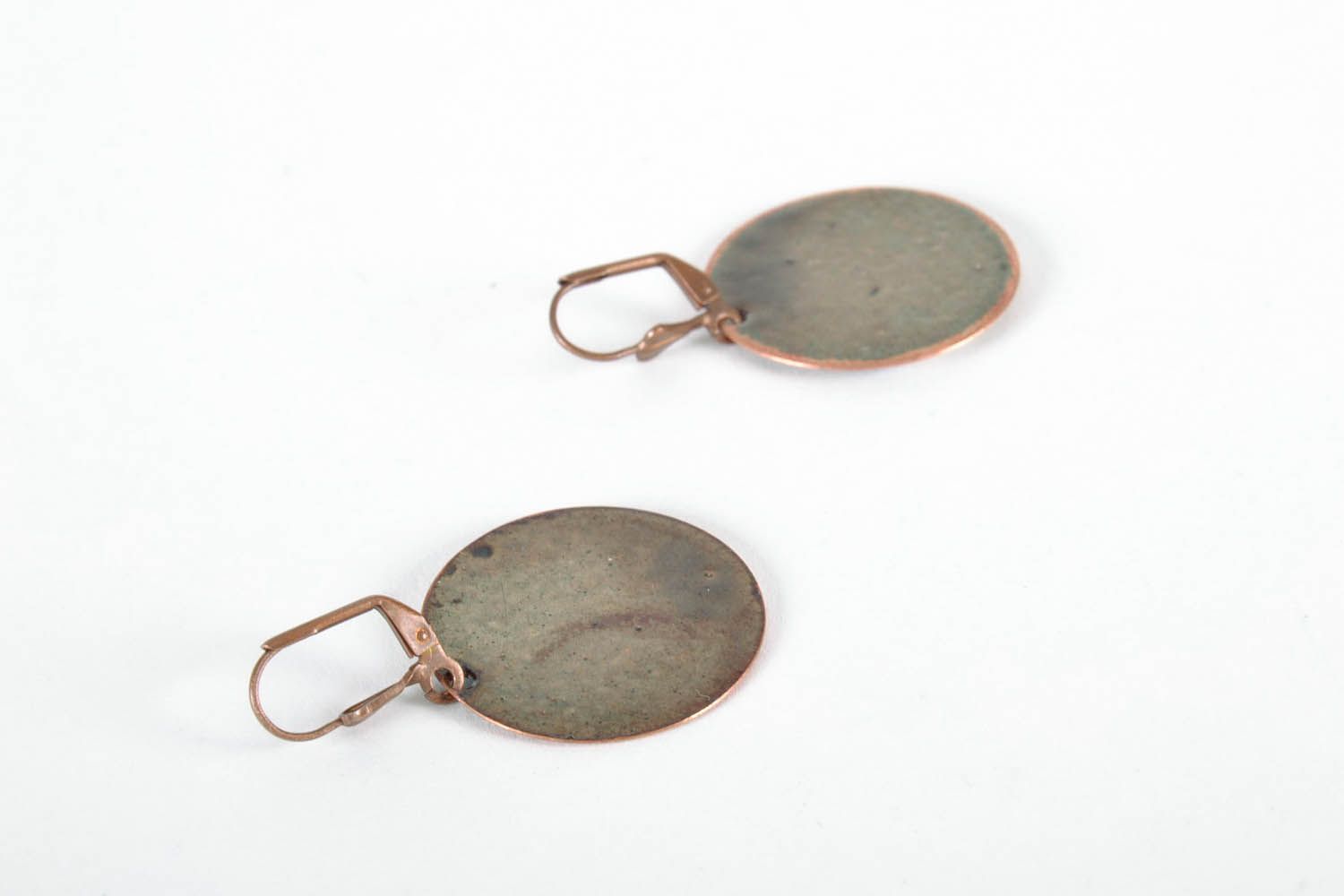 Hängende Ohrringe aus Kupfer foto 3