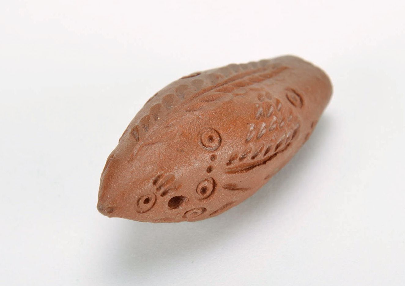 Clay penny whistle Fish photo 3