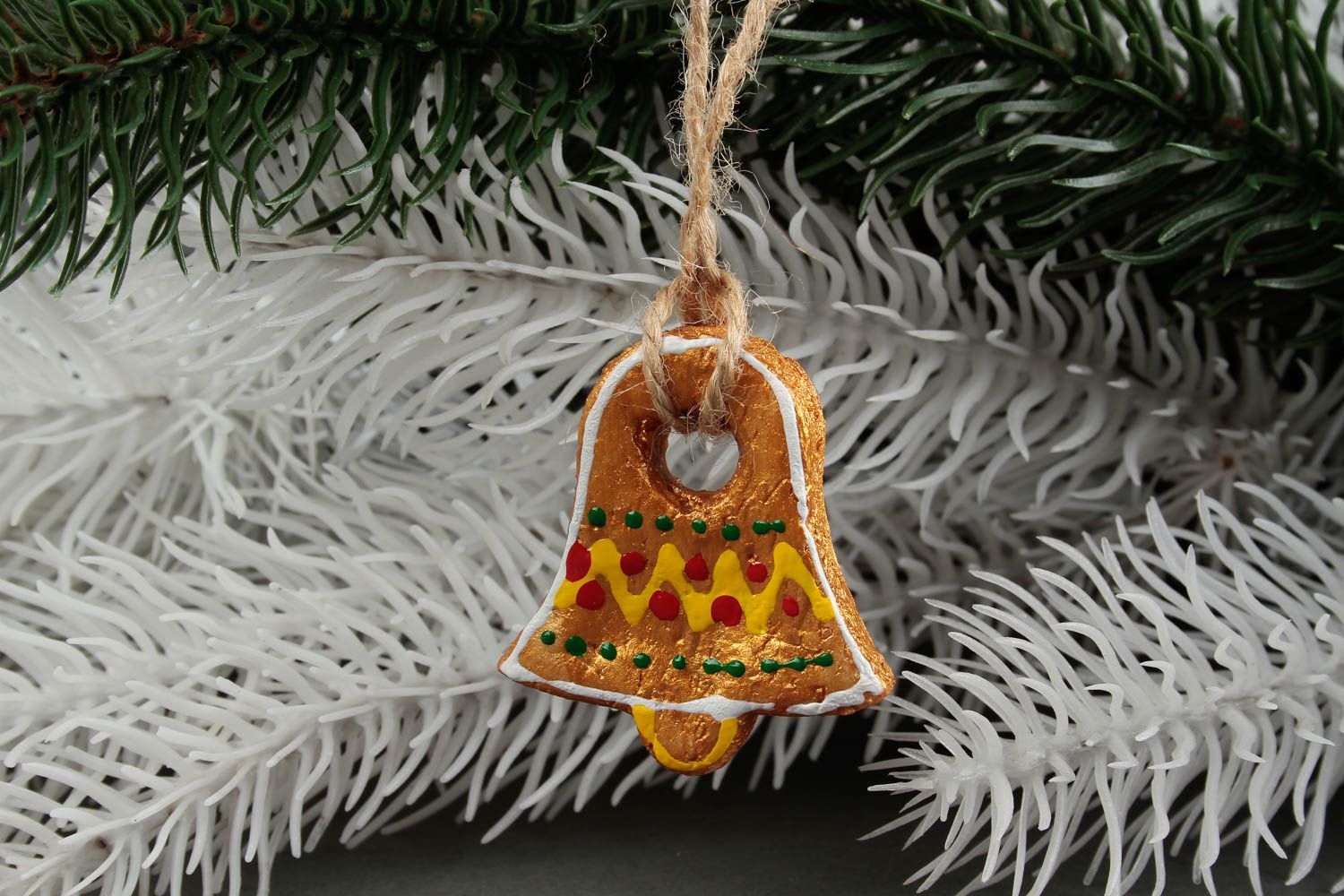 Handmade toy for New Year tree interior decor unusual pendant for Christmas tree photo 1