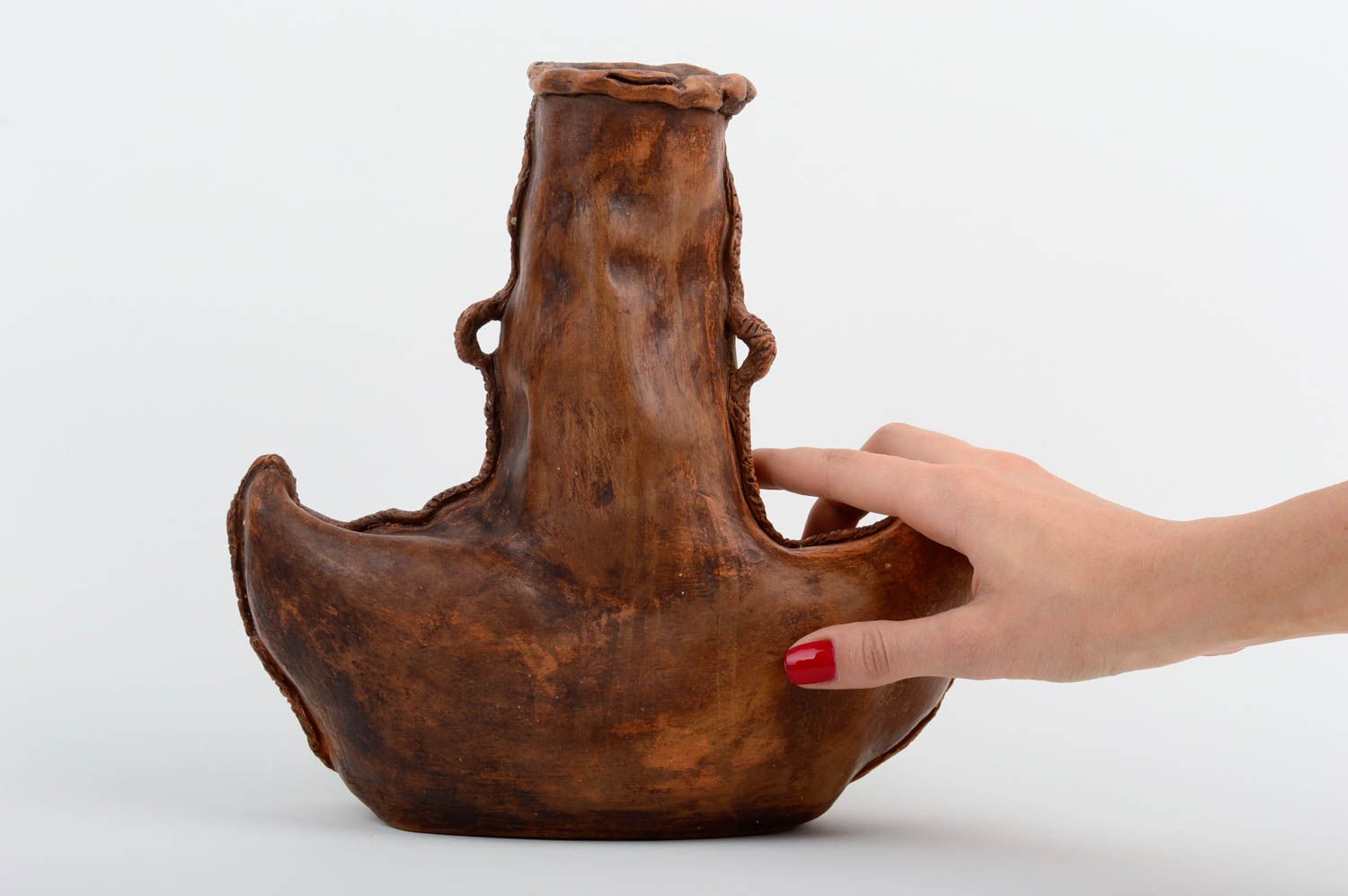 Keramik Vase handgemacht Haus Deko effektvoll Wohnzimmer Deko Geschenk für Frau foto 2