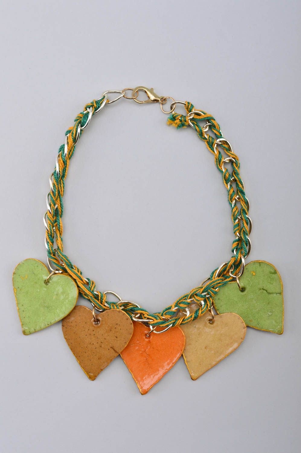 Unusual handmade plastic necklace bead necklace design polymer clay ideas photo 5