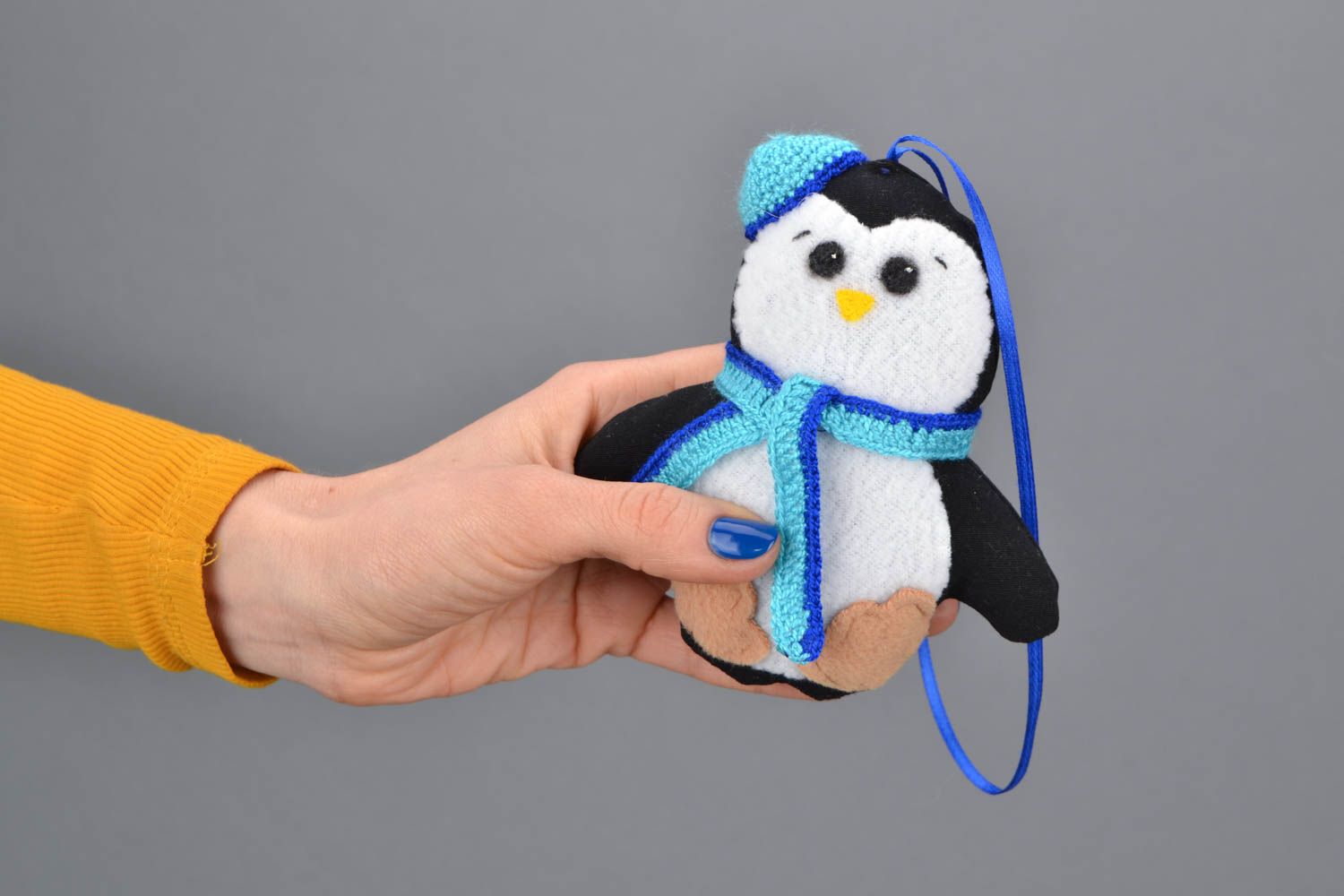 Handmade fabric toy Penguin photo 2