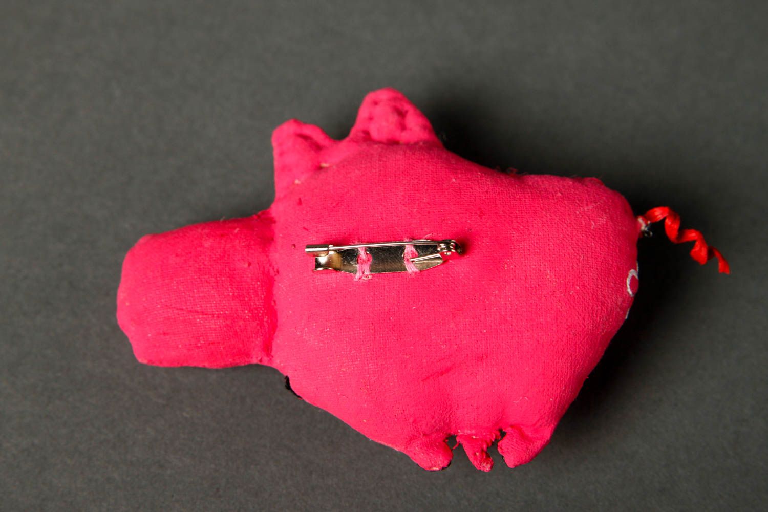 Handmade Brosche Tier Accessoire für Frauen Designer Schmuck blumiges Schwein foto 4