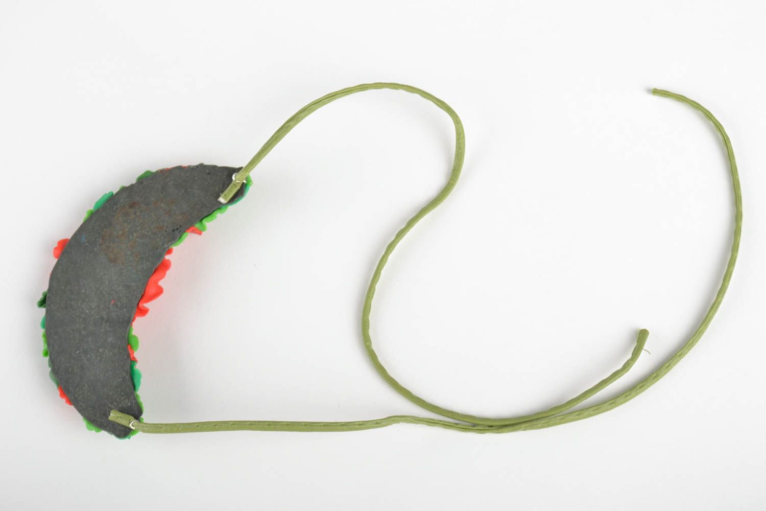 Collar artesanal de arcilla polimérica regalo original para mujer bisutería fina foto 3