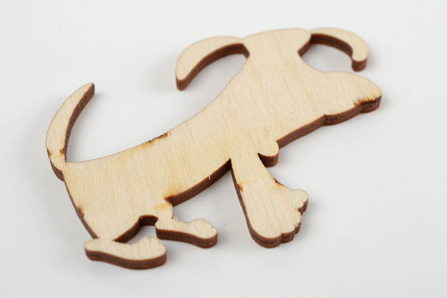 Hund Figur handmade Rohling zum Bemalen Figur aus Holz originell Deko Ideen foto 5