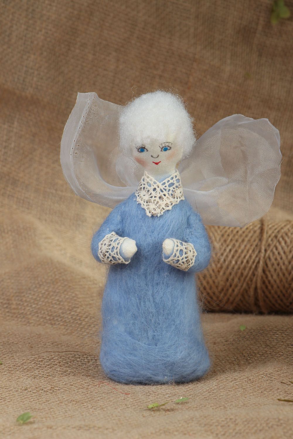 Homemade felted toy Angel photo 5