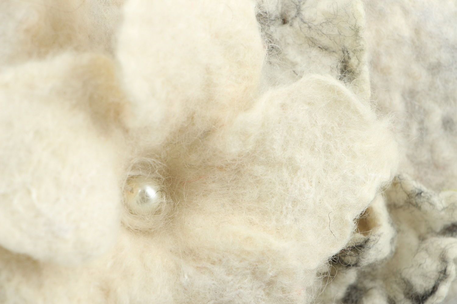 Weiße Tasche aus Wolle Polarlicht  foto 3