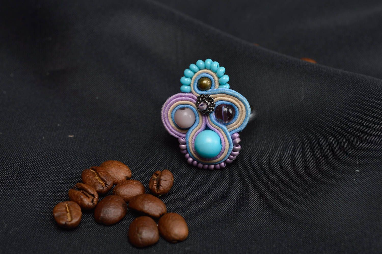 Fashion ring handmade soutache jewelry rings for women designer accessories photo 1