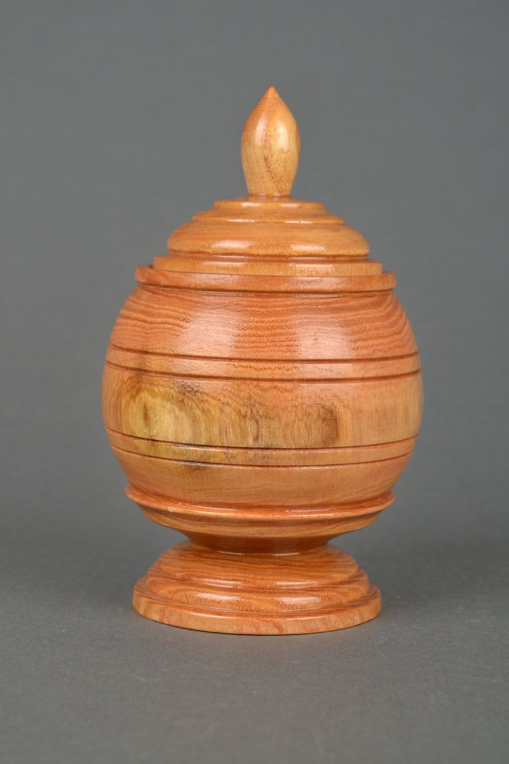Pot à épices en bois d'acacia avec couvercle photo 5