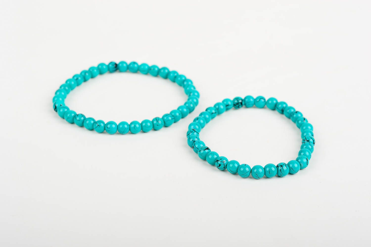 Bracelets design Bijoux fait main turquoise 2 pièces Accessoires femme photo 4