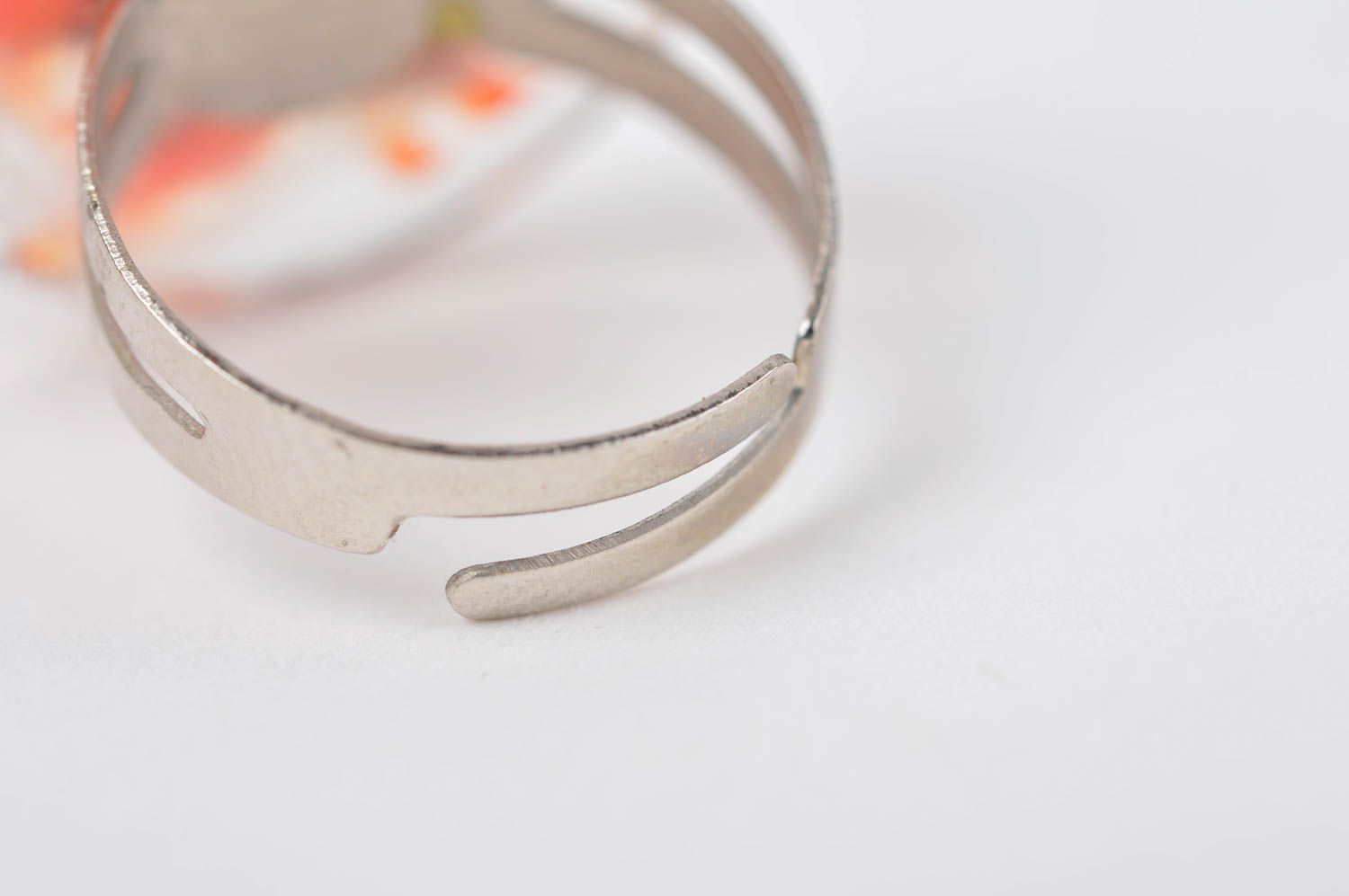 Кольцо ручной работы кольцо из стекла авторское украшение бижутерия из стекла  фото 4