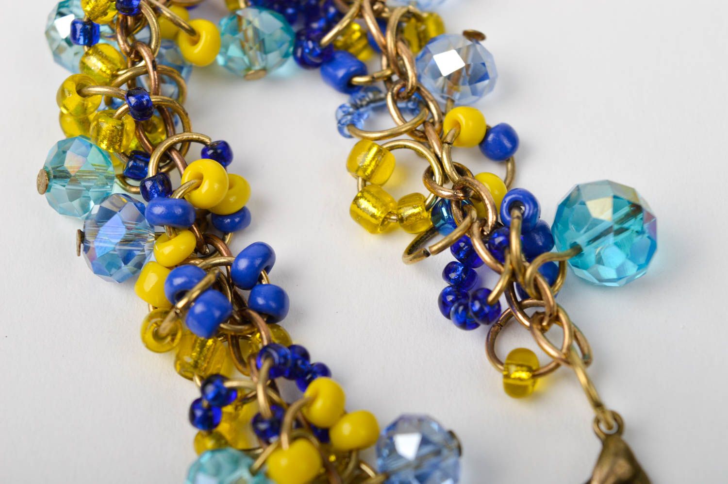Handmade unusual bright bracelet designer beaded bracelet elegant jewelry photo 4
