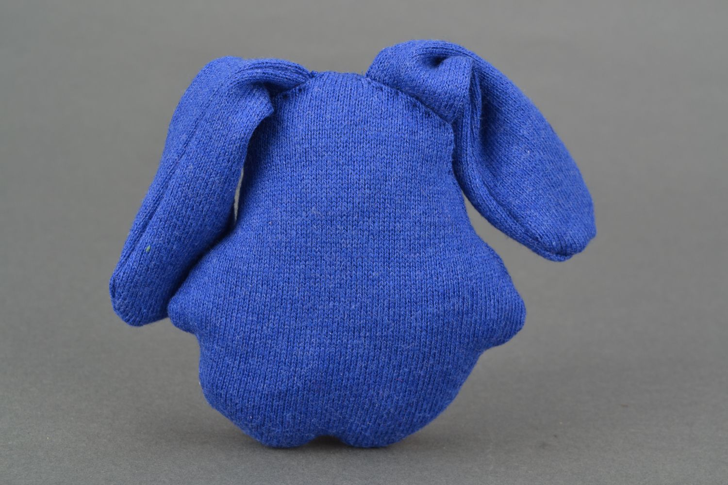 Blue fabric soft toy hare photo 5