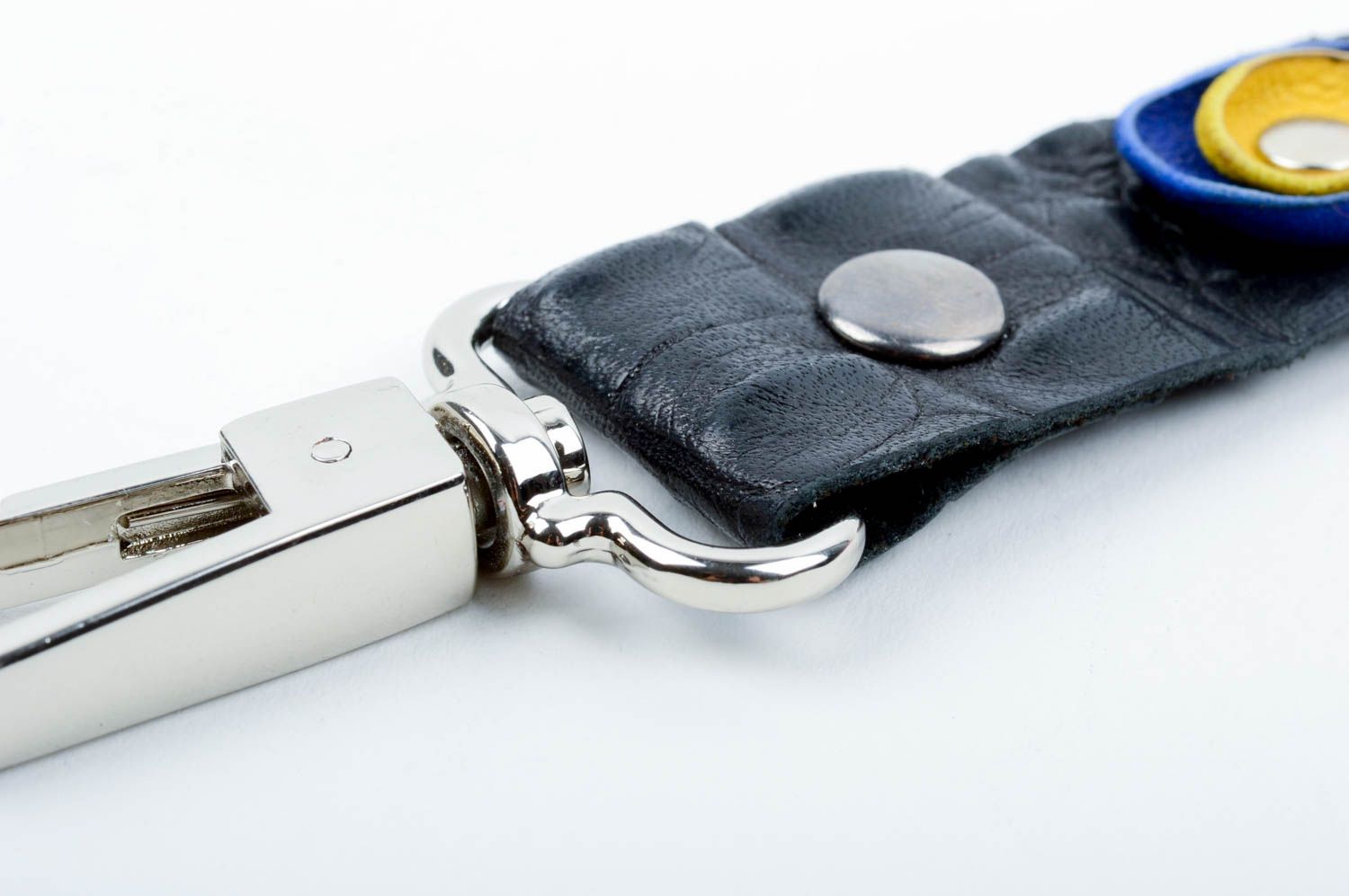 Leather keyring handmade key holder unusual key charm designer present photo 4