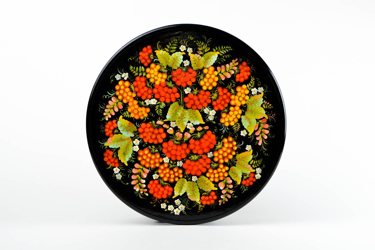 Handmade designer wooden plate stylish beautiful souvenir decorative use only photo 4