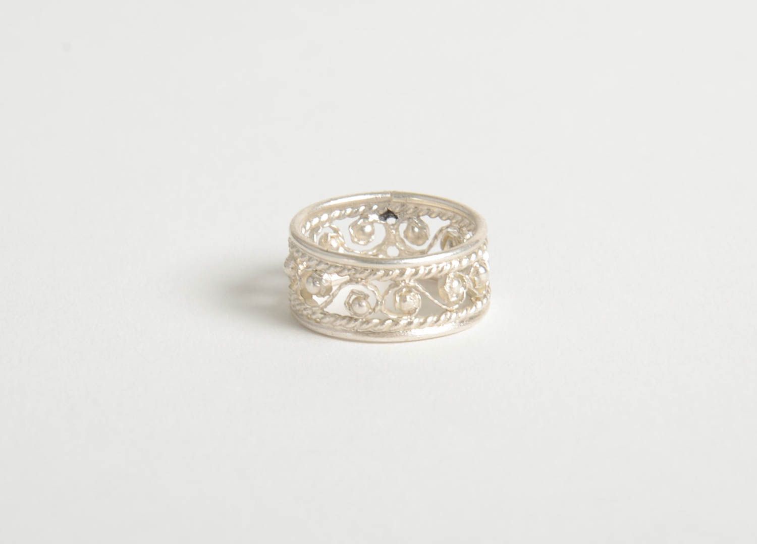 Серебряное кольцо хэнд мэйд женское кольцо серебряное украшение красивое фото 5