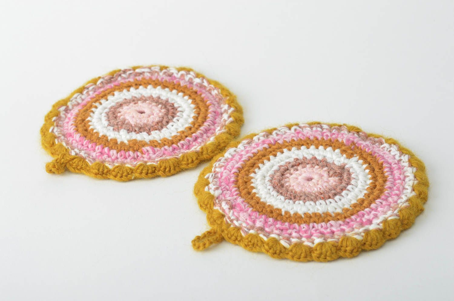 Manique au crochet faite main Textile de cuisine ronde Accessoire cuisine photo 4