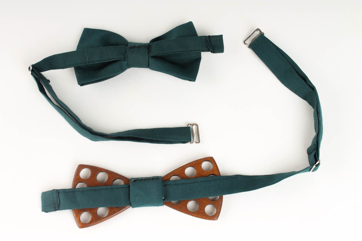 Handmade beautiful wooden bow tie 2 designer bow ties accessories for men photo 2