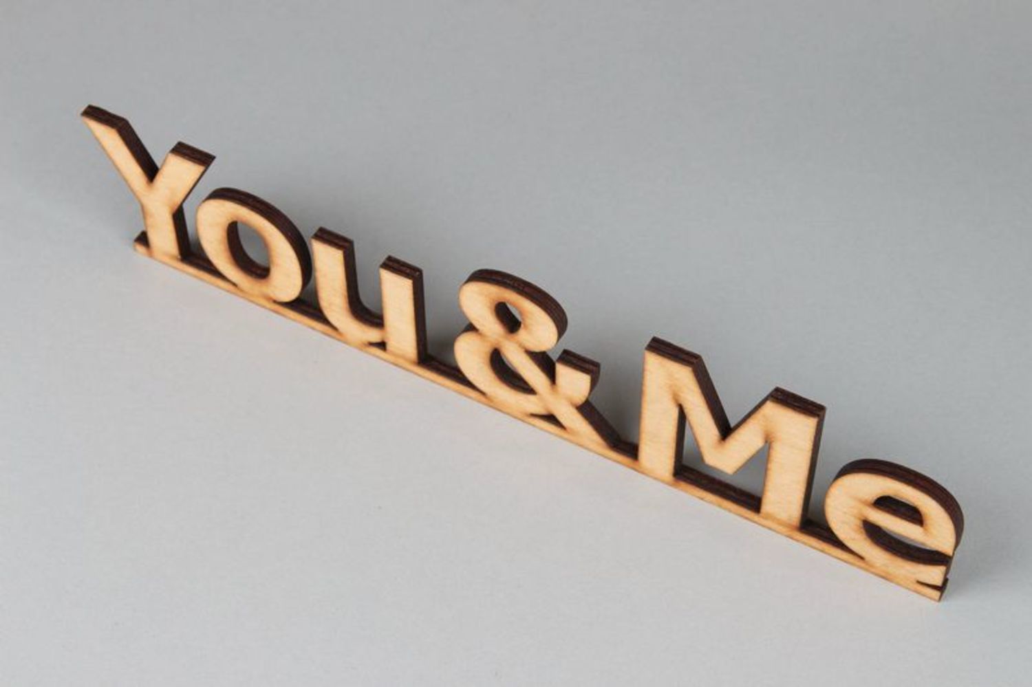 Chipboard lettering You & Me photo 2