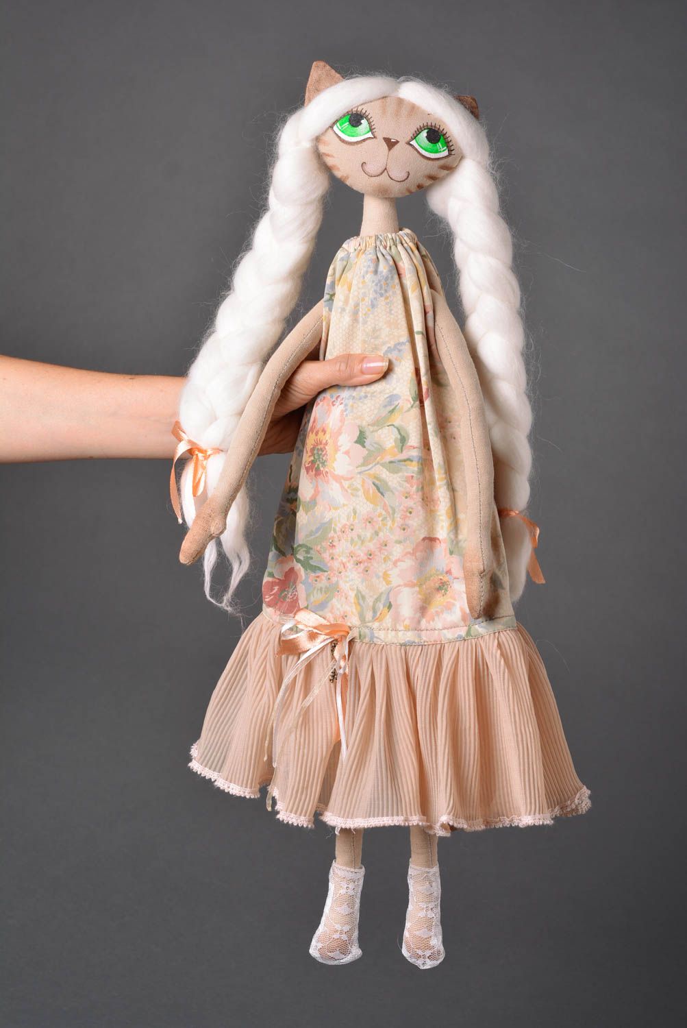 Muñeca de trapo artesanal juguete para niñas inusual regalo personalizado foto 3