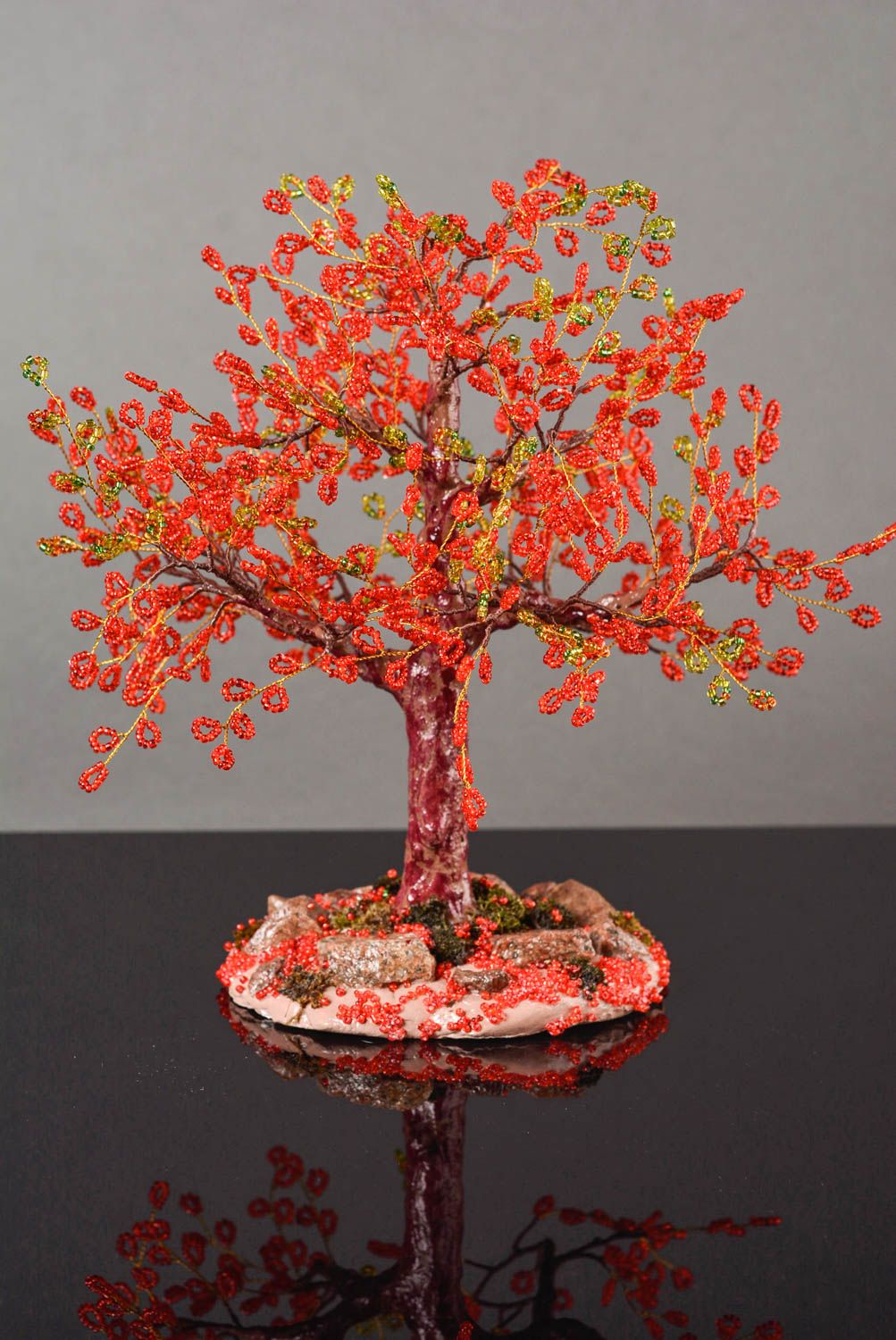 Beautiful handmade beaded tree artificial bonsai tree gift ideas for decor only photo 1