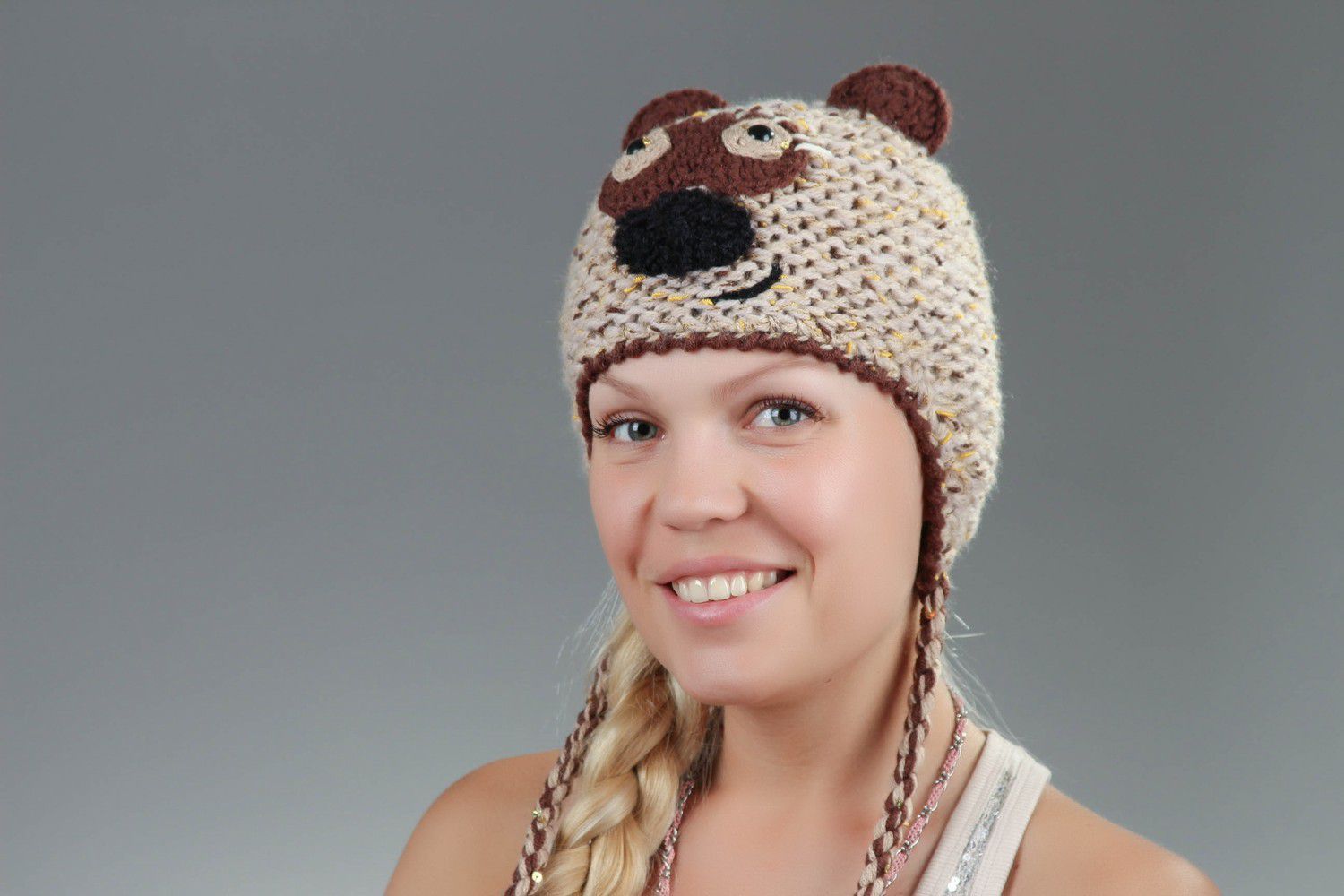 Knitted hat Winnie the Pooh photo 5