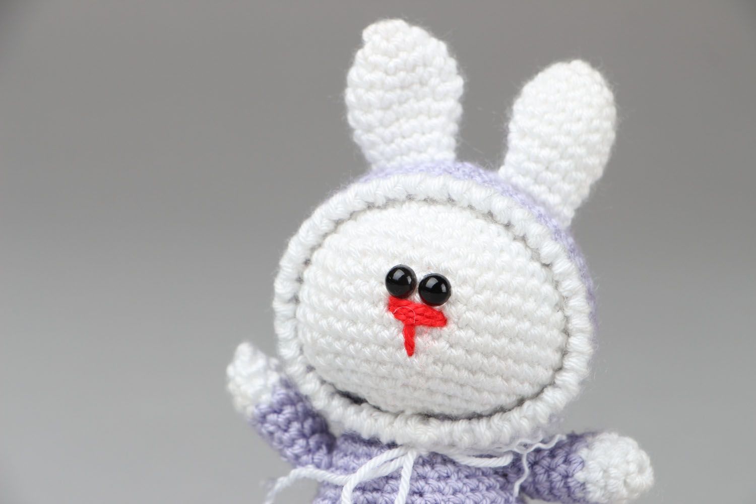 Crocheted toy Bunny in Coat photo 4