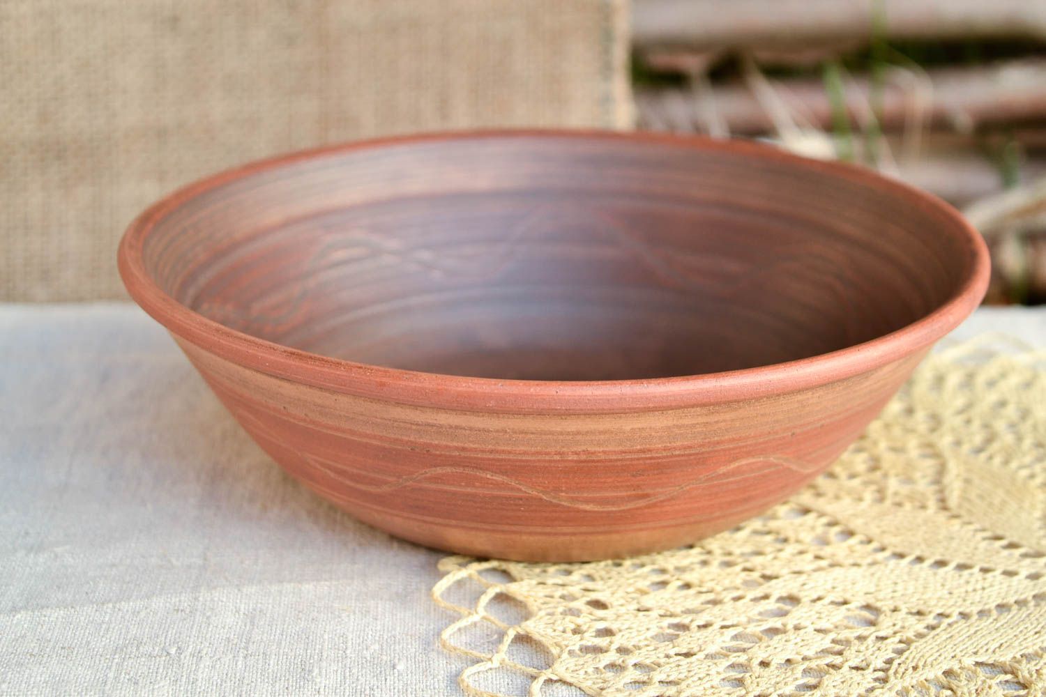 Керамическая тарелка ручной работы глиняная посуда стильная керамическая посуда фото 1