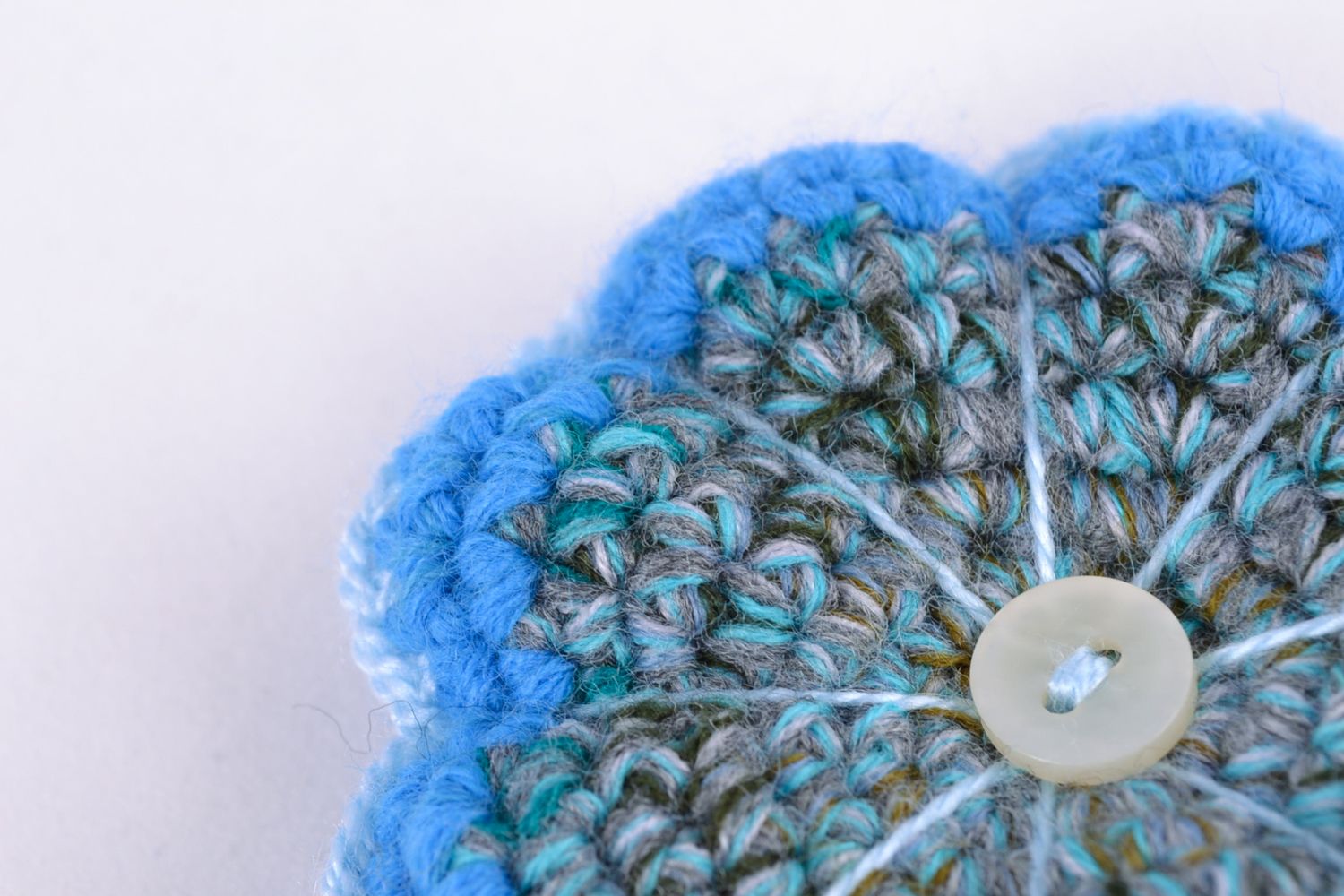 Suspension décorative tricotée au crochet fleur faite main pour la maison photo 4