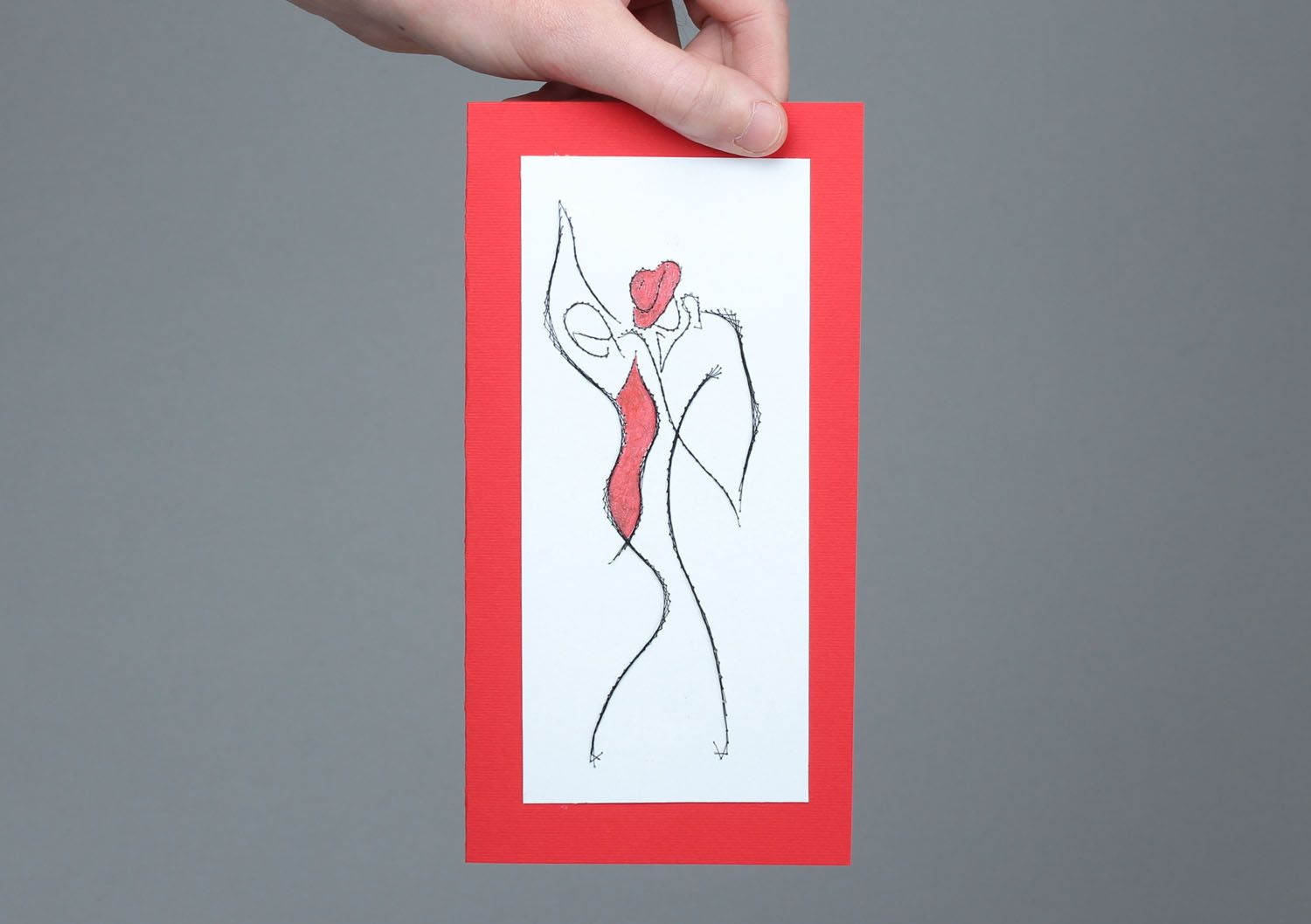 Cartão para felicitações artesanal Tango foto 3