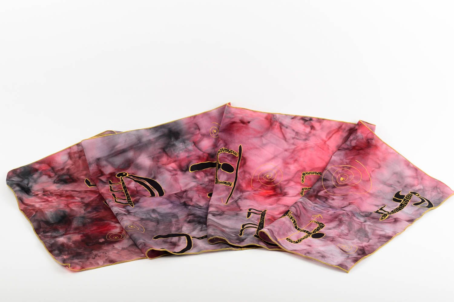 Handmade violetter Designer Schal Damen Stola Accessoires für Frauen gemustert foto 2