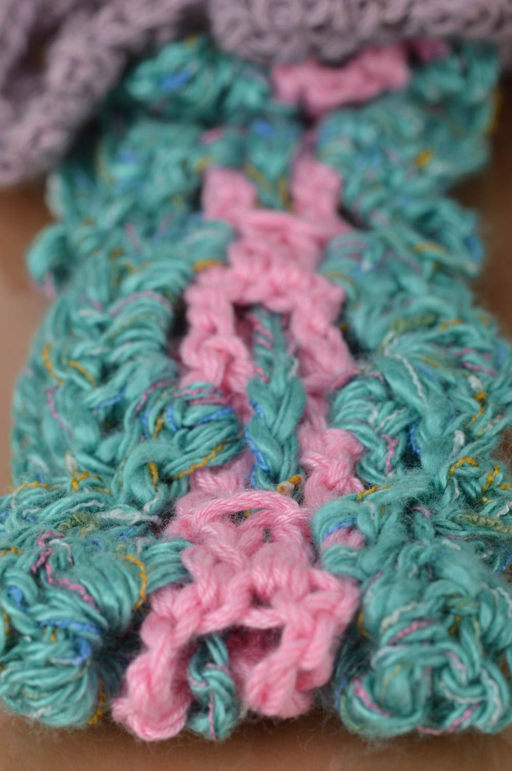 Crocheted headband handmade hair accessory for children present for baby girl photo 3