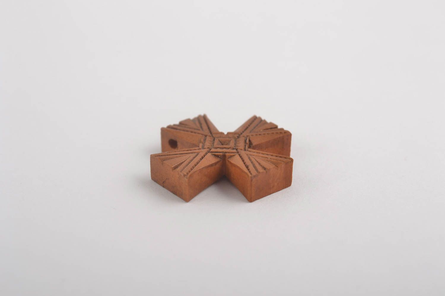 Cruz de madera de peral hecha a mano bisutería original regalo personalizado foto 4