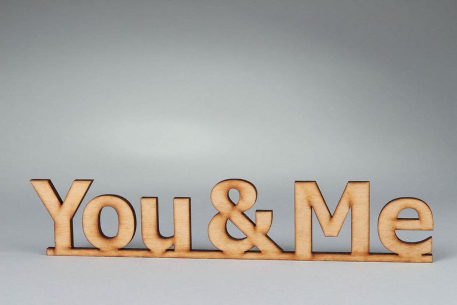 Chipboard lettering You & Me photo 1