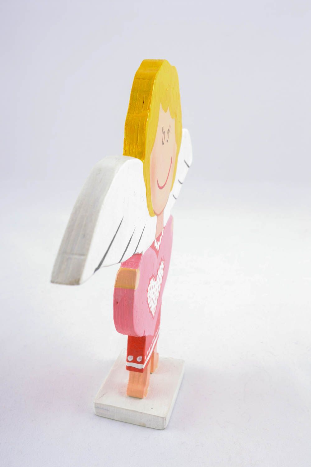 Painted plywood statuette Angel photo 2