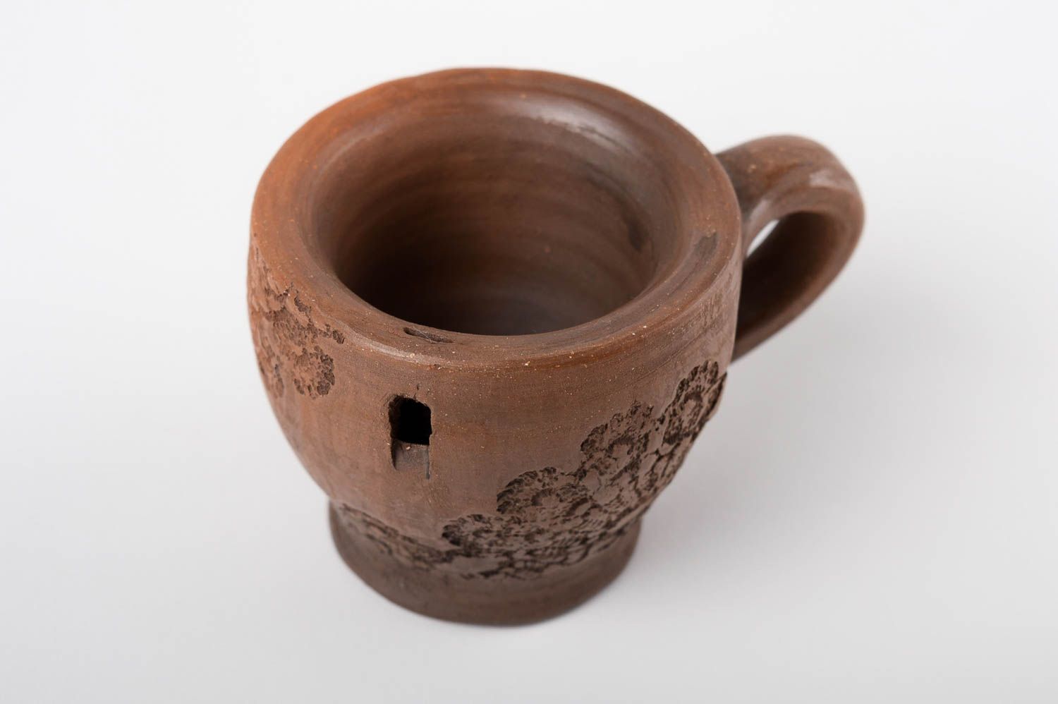 Tee Tasse handmade Flöte aus Ton Keramik Geschirr originelles Geschenk schön foto 2