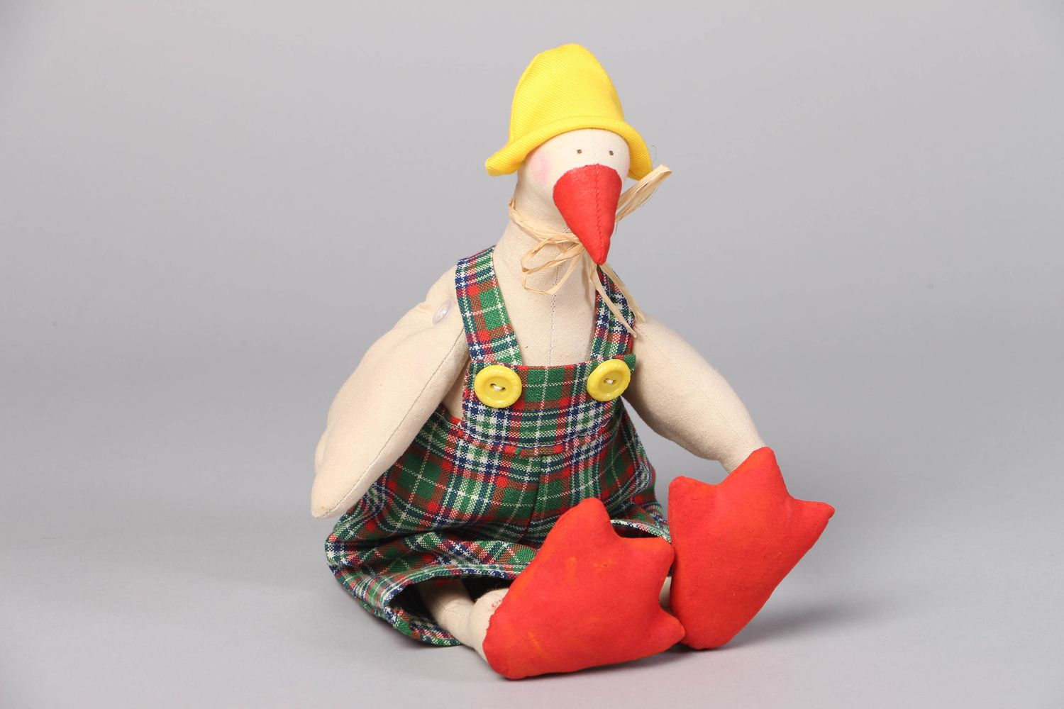 Handmade soft toy goose photo 1