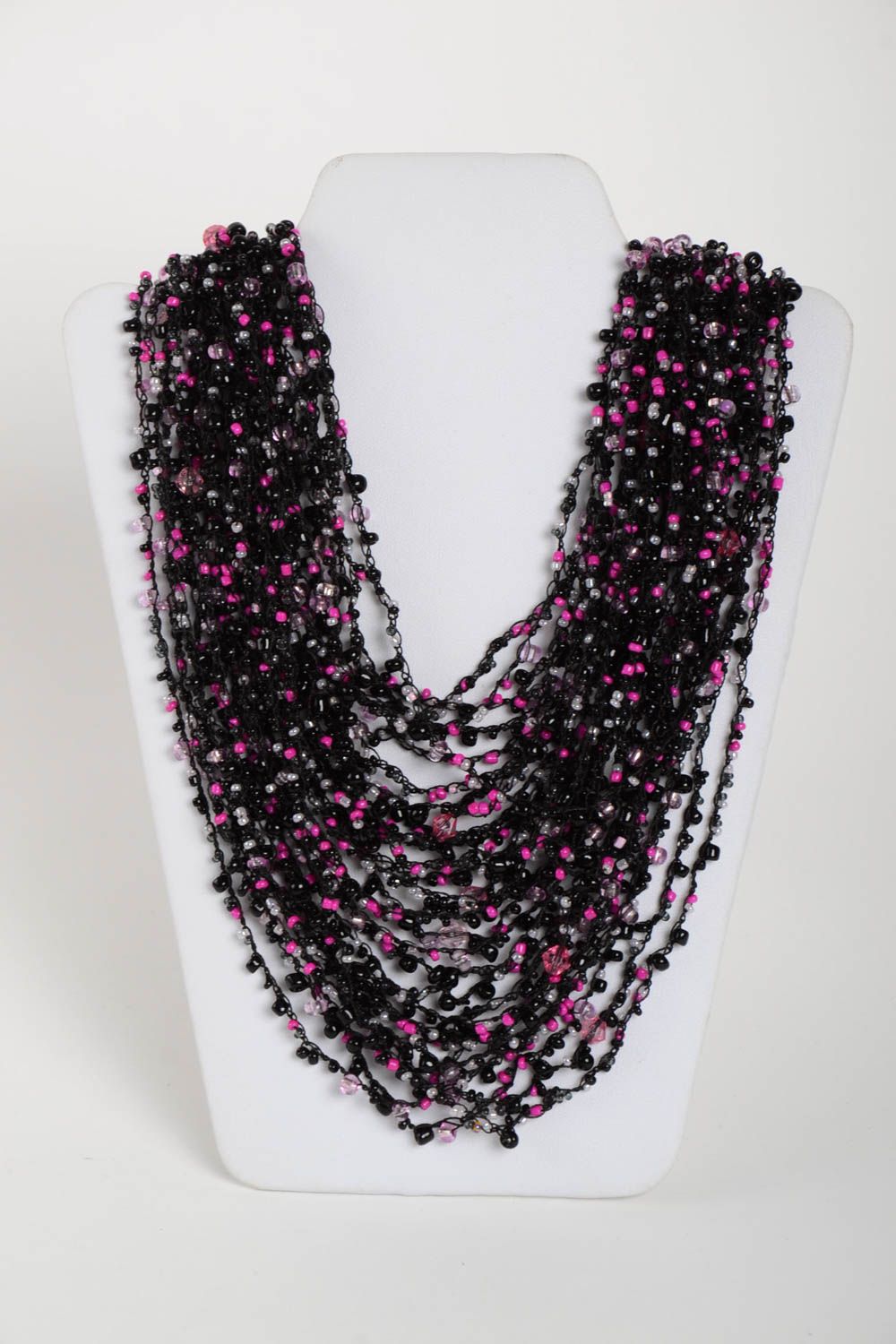 Handmade designer stylish necklace look for party beaded cute necklace photo 2