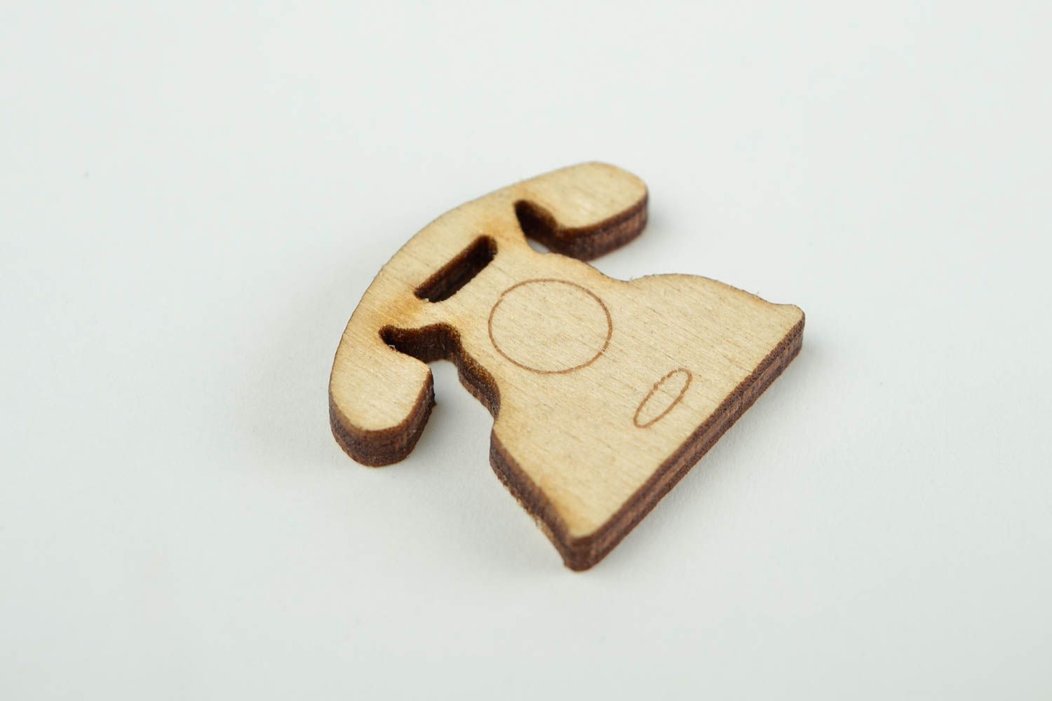 Handgemachte Holzrohling zum Bemalen Miniatur Figur Haustelefon Holz Figur foto 3