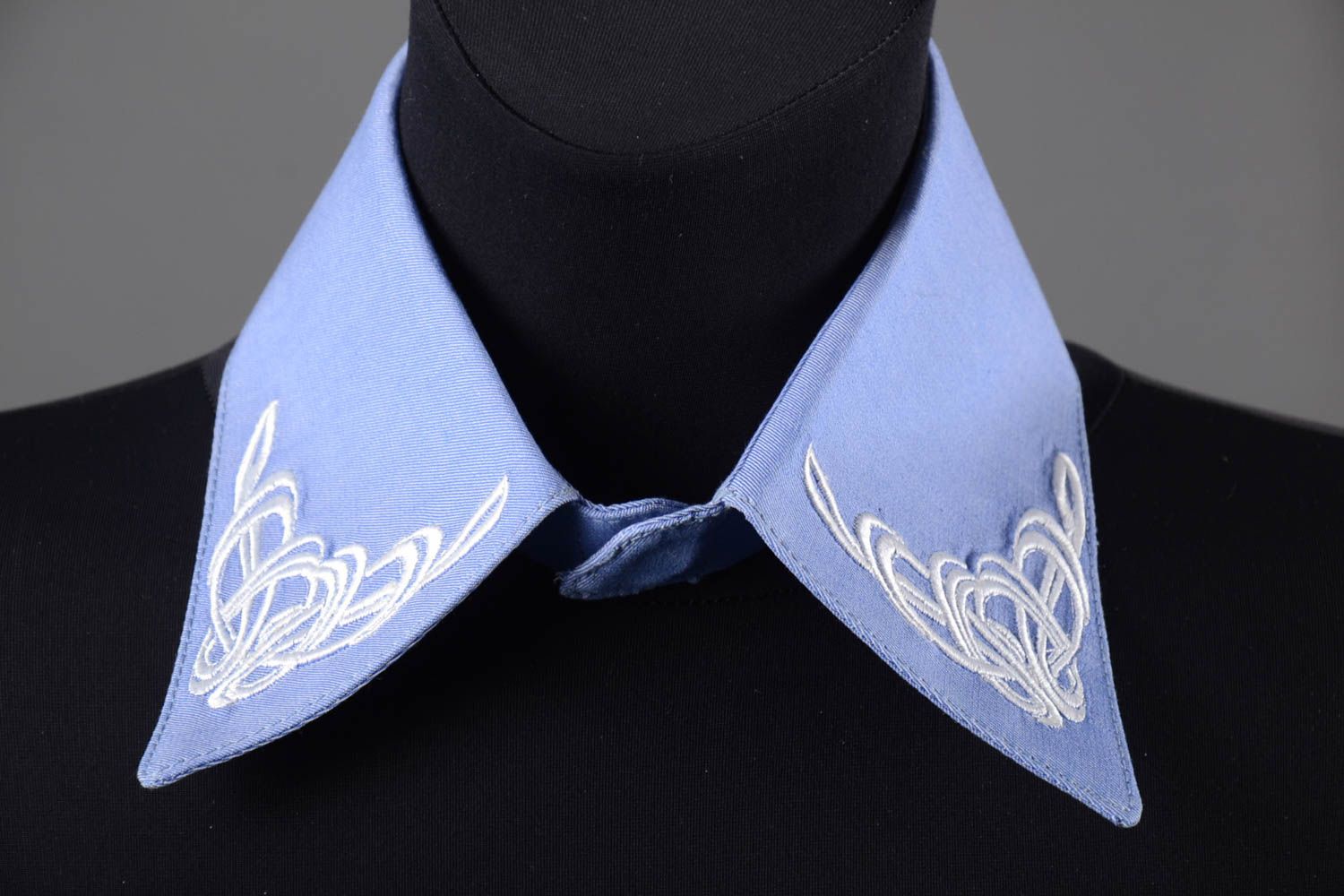 Handmade collar designer accessory blue collar denim collar fashion accessories photo 1
