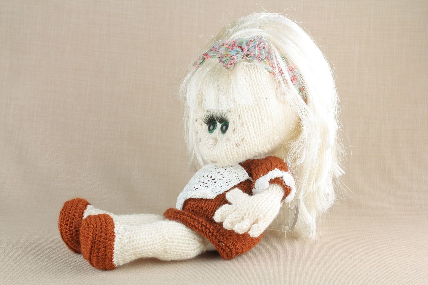 Soft crochet toy School Girl photo 3